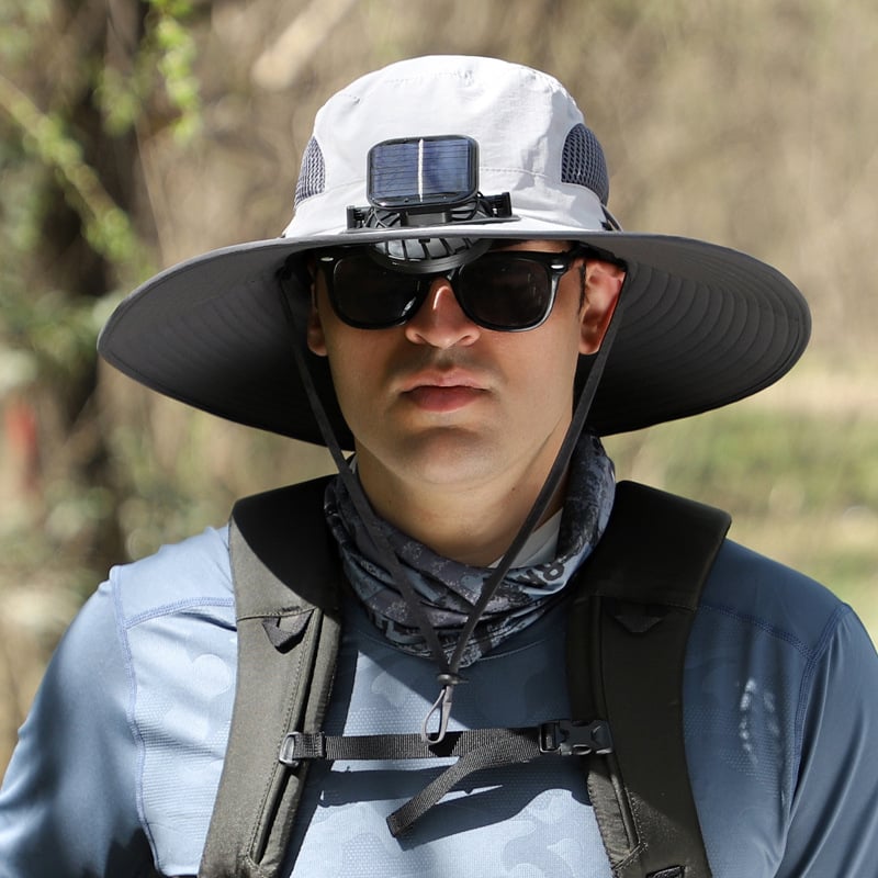 🔥EARLY SUMMER SALE 49% OFF⚡- Outdoor Wide Brim Sun Hat With Solar Fan