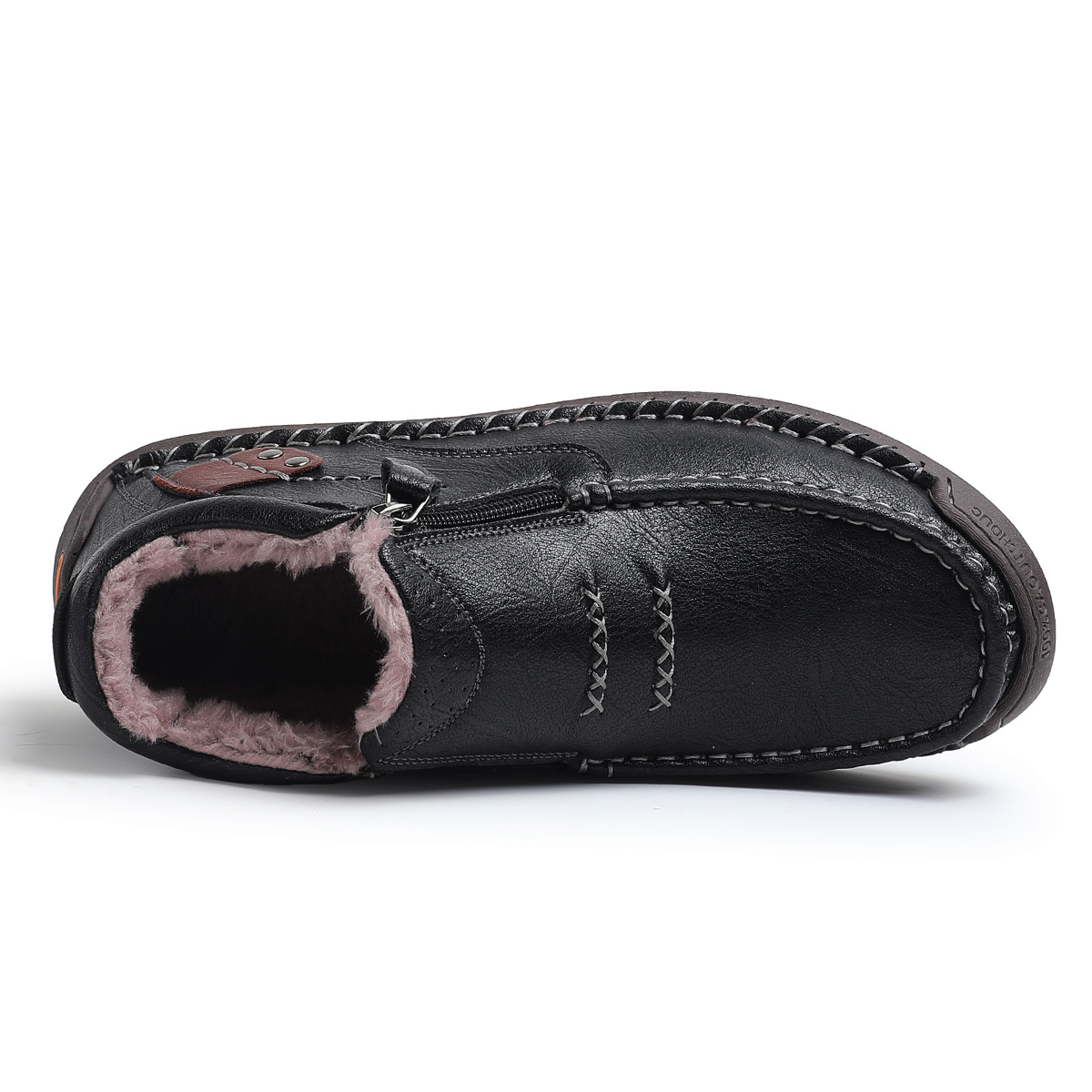 ⏰Limited Time Sale 70% OFF-Men’s Handmade Premium Leather Slip-On Driving Boots – Wide Toe, Arch Support, Waterproof, Pressure Relief, Non-Slip Sole&Warmth for Casual, Travel & Outdoor