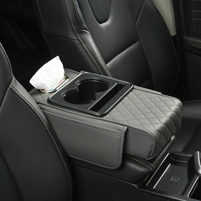 Multifunctional PU Leather Car Armrest Box Mat