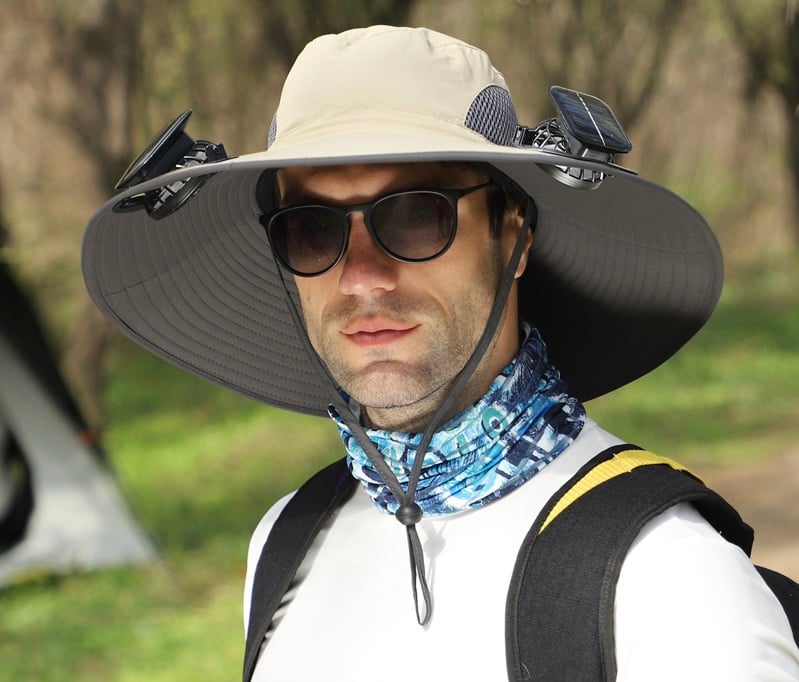 🔥EARLY SUMMER SALE 49% OFF⚡- Outdoor Wide Brim Sun Hat With Solar Fan