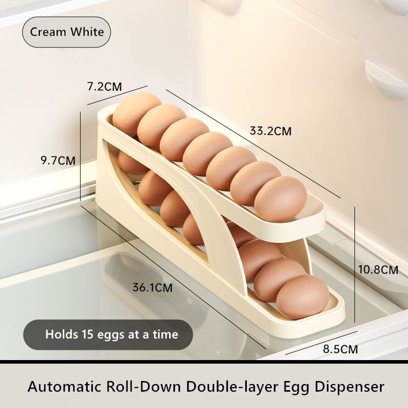 ⏰LAST DAY - 43% OFF👉New Automatic Roll-Down Double-layer Egg Dispenser