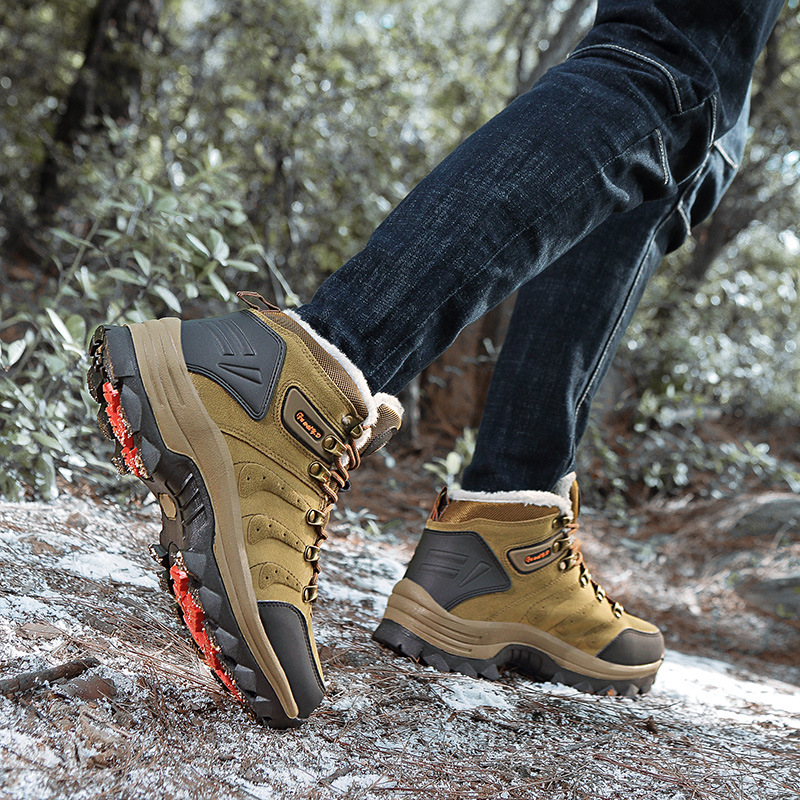 MEN'S WIDE FOOT COMFORT SPORT HIKING SHOES WITH ARCH SUPPORT AND SHOCK ABSORPTION