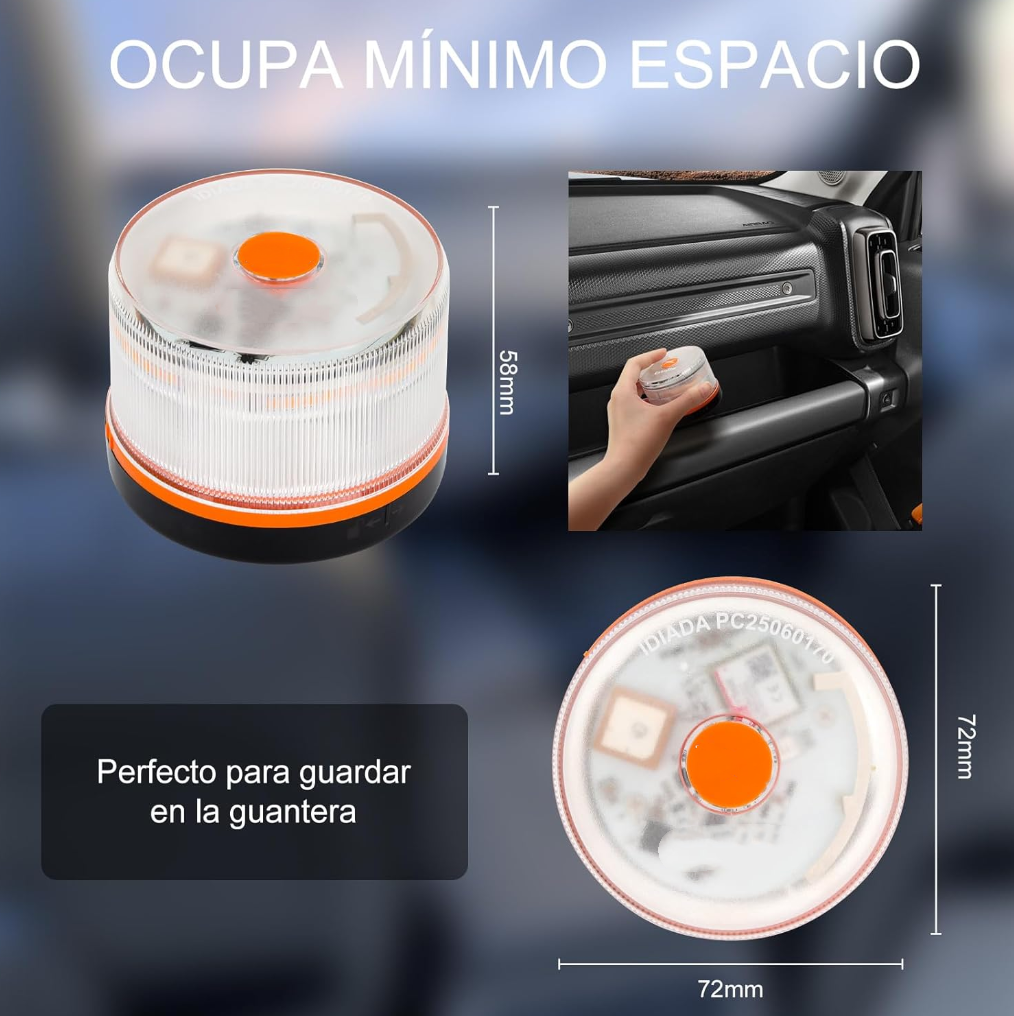 🎄Venta de Navidad🎄Luz de Emergencia V16 DGT 3.0 – Aprobada 2026, Magnética IP54 – Cumple con la Normativa 2026