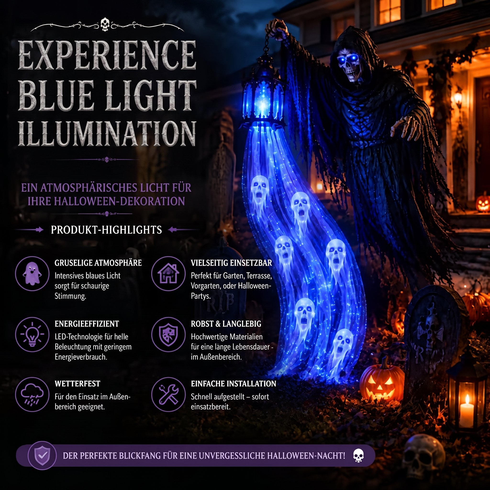 50% Off Today——💀Animated "Soul Harvester" Garden Light for Halloween
