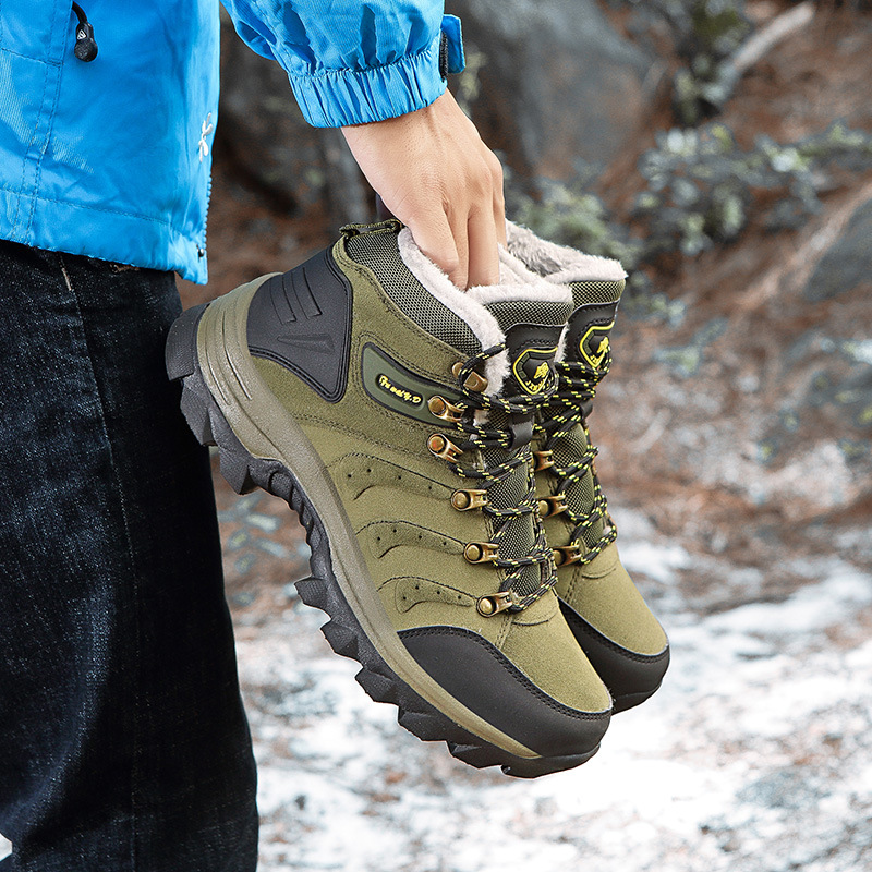 MEN'S WIDE FOOT COMFORT SPORT HIKING SHOES WITH ARCH SUPPORT AND SHOCK ABSORPTION