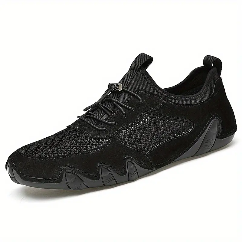 Men's Leather Breathable Mesh Sneakers