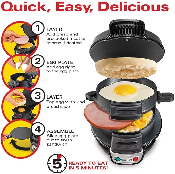 2024 New Multi-function Hamburger Machine Fried Egg Steak Machine Sandwich Breakfast Machine