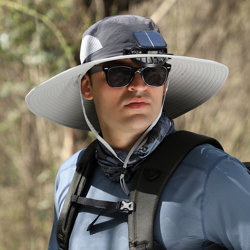 🔥EARLY SUMMER SALE 49% OFF⚡- Outdoor Wide Brim Sun Hat With Solar Fan