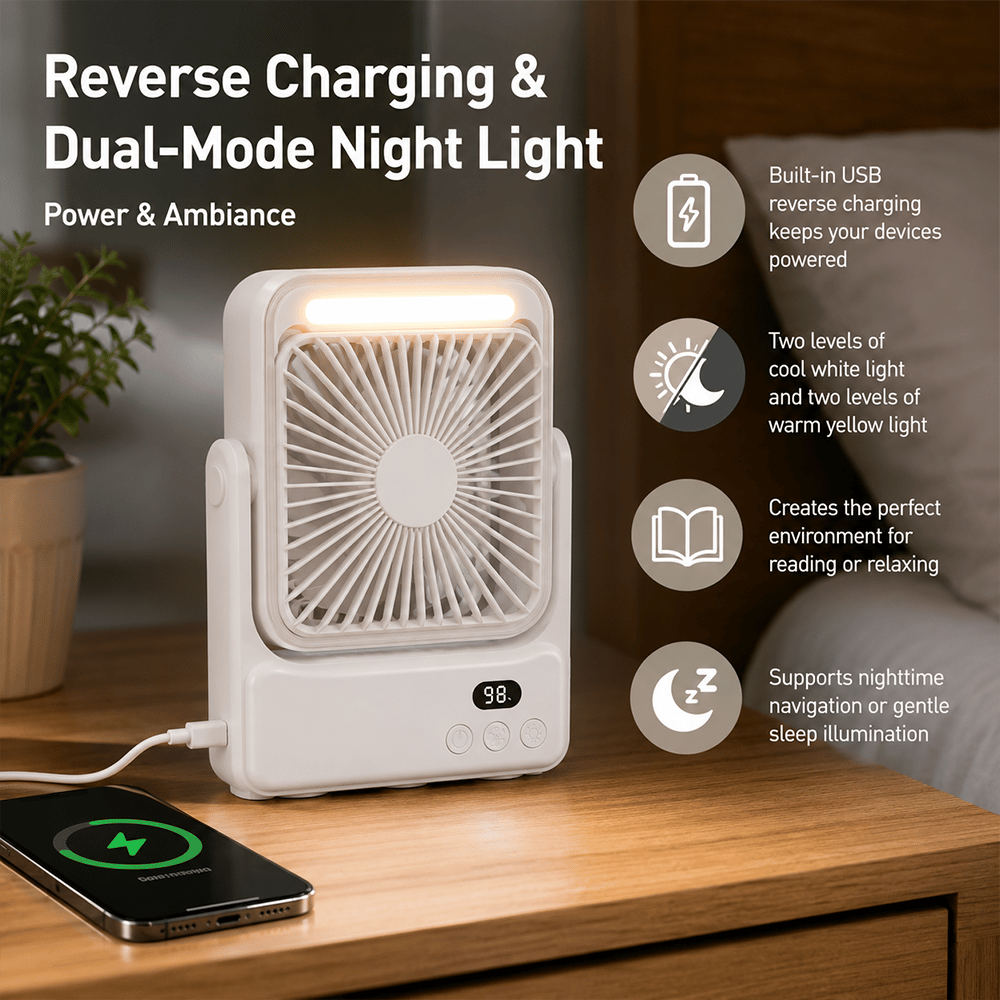 💫Magnetic Cruise Approved Fan with Night Light