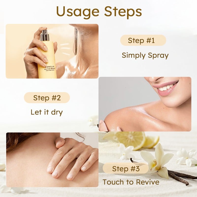 🎁💕49% OFF - Vanilla on the Beach Hair & Body Mist for Women