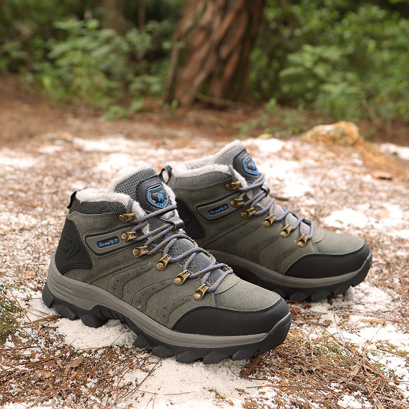 MEN'S WIDE FOOT COMFORT SPORT HIKING SHOES WITH ARCH SUPPORT AND SHOCK ABSORPTION