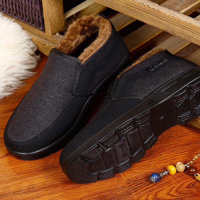 MEN'S COMFORTABLE WOOL PLUSH ORTHOPEDIC SNOWPROOF COTTON SHOES