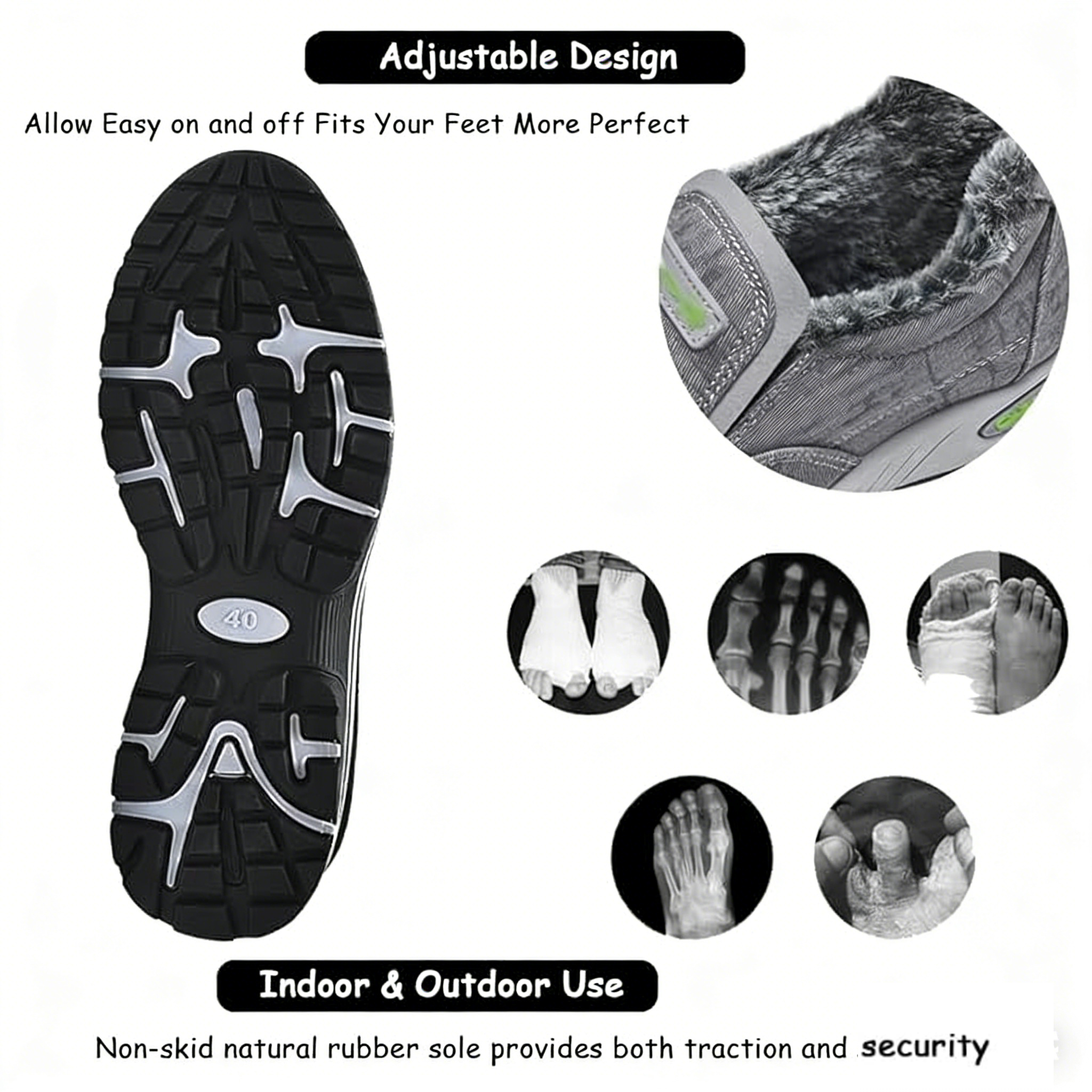 Men’s Comfortable Height-Increasing Orthopedic Walking Shoes, Lightweight and Breathable