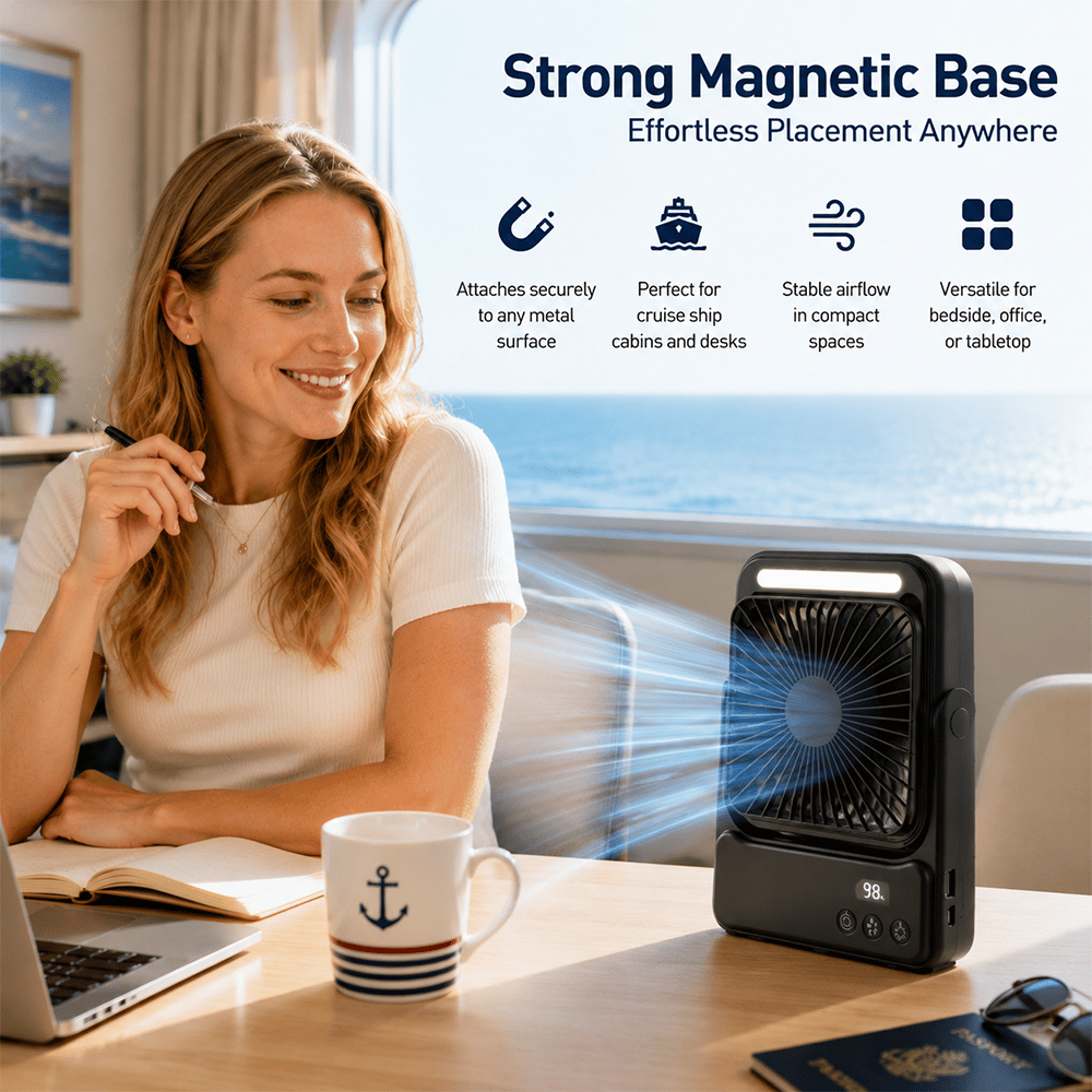💫Magnetic Cruise Approved Fan with Night Light