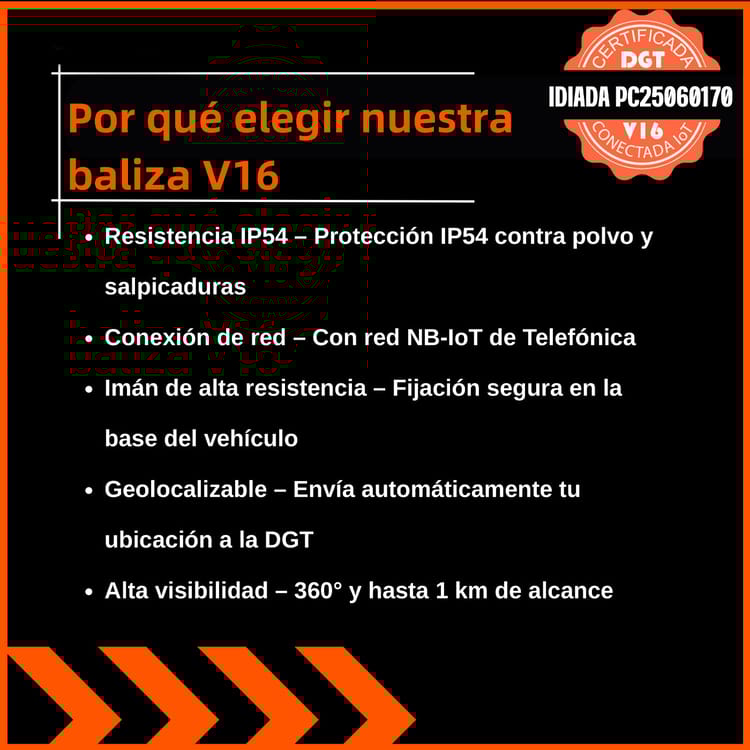 🎄Venta de Navidad🎄Luz de Emergencia V16 DGT 3.0 – Aprobada 2026, Magnética IP54 – Cumple con la Normativa 2026