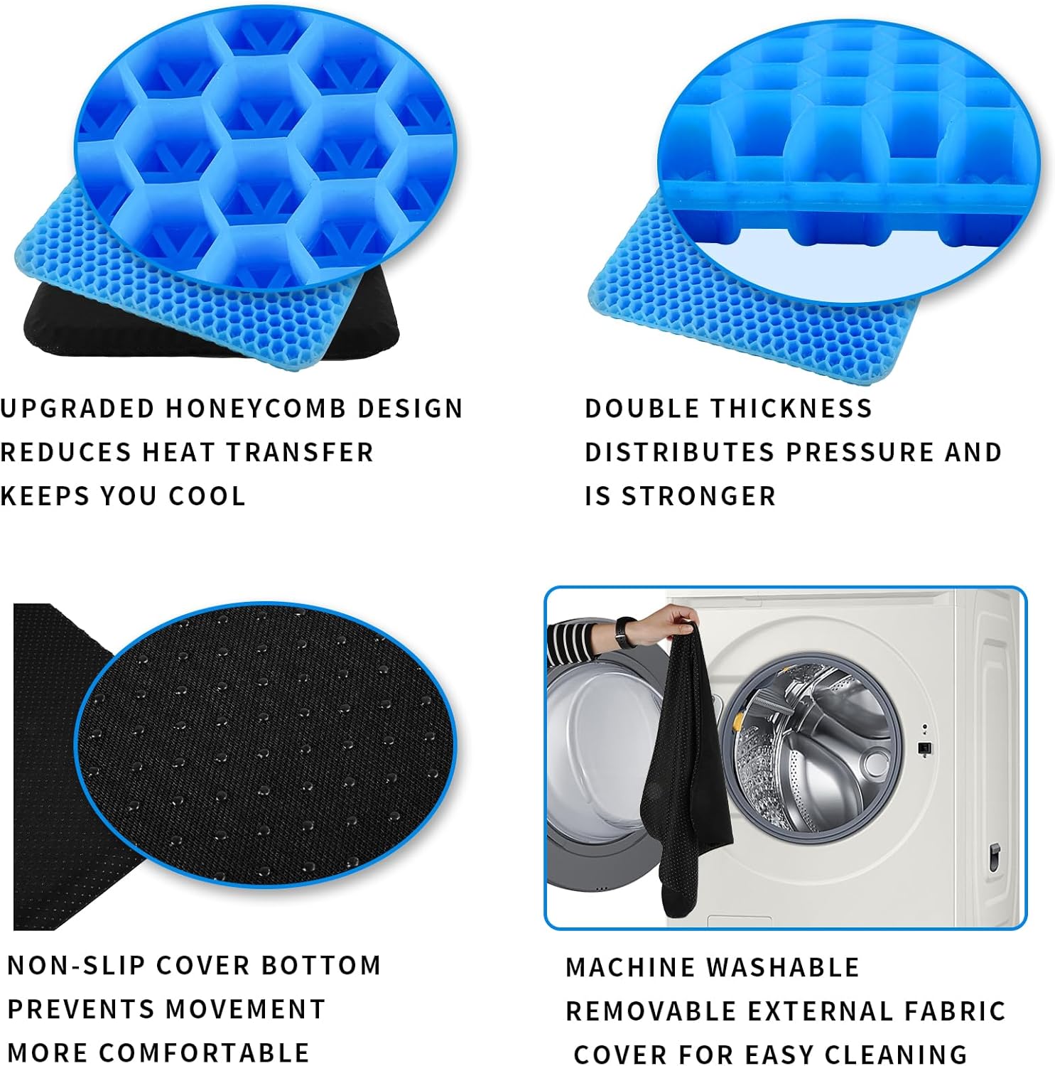 💺 Silicone Gel Seat Cushion  for Prolonged Sitting