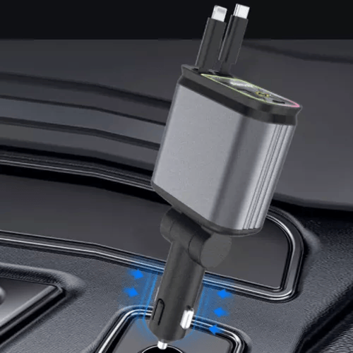 120W 4-in-1 Car Phone Charger with Starlight