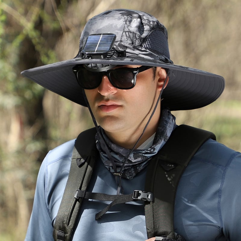 🔥EARLY SUMMER SALE 49% OFF⚡- Outdoor Wide Brim Sun Hat With Solar Fan