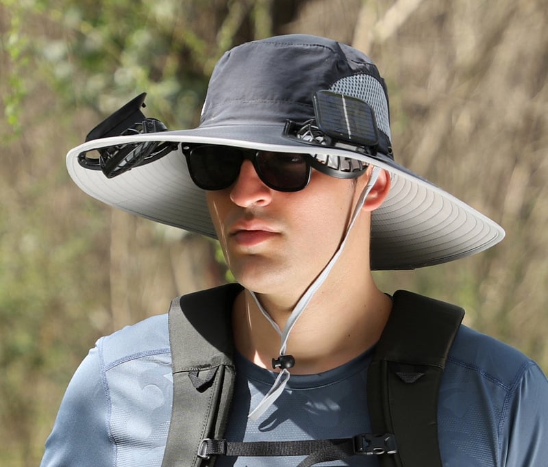 🔥EARLY SUMMER SALE 49% OFF⚡- Outdoor Wide Brim Sun Hat With Solar Fan