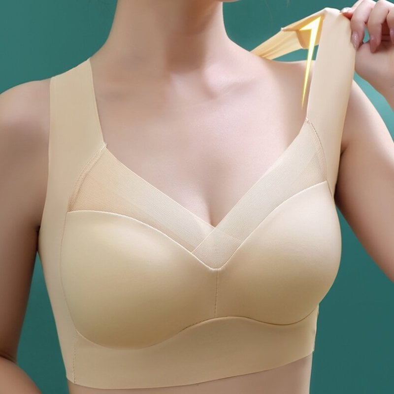 🔥Last Day Buy 1 Get 2 Free(Add 3 To The Cart)🔥-🔥Seamless Wireless Bras for Women Mesh Comfortable Padded Back Smoothing Bra