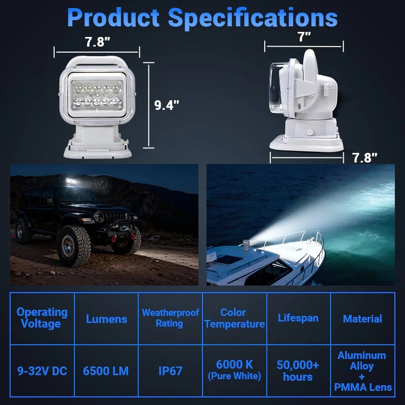 🔥Last Day 49% OFF💥LED Searchlight,Cordless Work Light