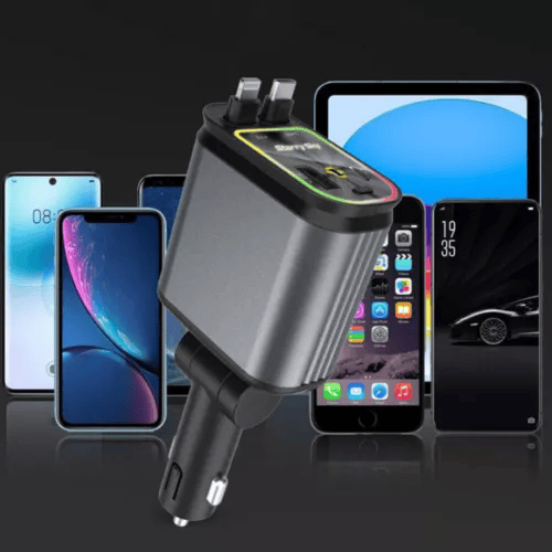 120W 4-in-1 Car Phone Charger with Starlight