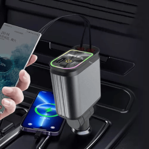 120W 4-in-1 Car Phone Charger with Starlight