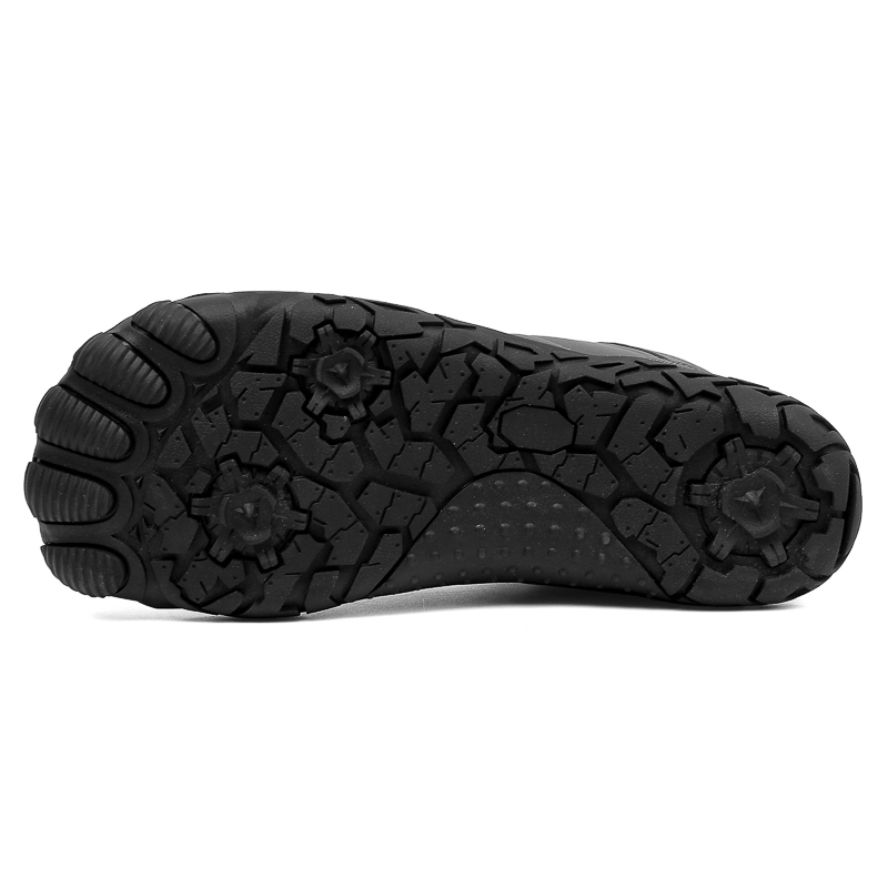 Men's Elastic-Lace Winter Barefoot Shoes – Extra Wide Toe Box, Warm Fleece Lining, Orthopedic Support, Waterproof & Lightweight, Anti-Slip Sole