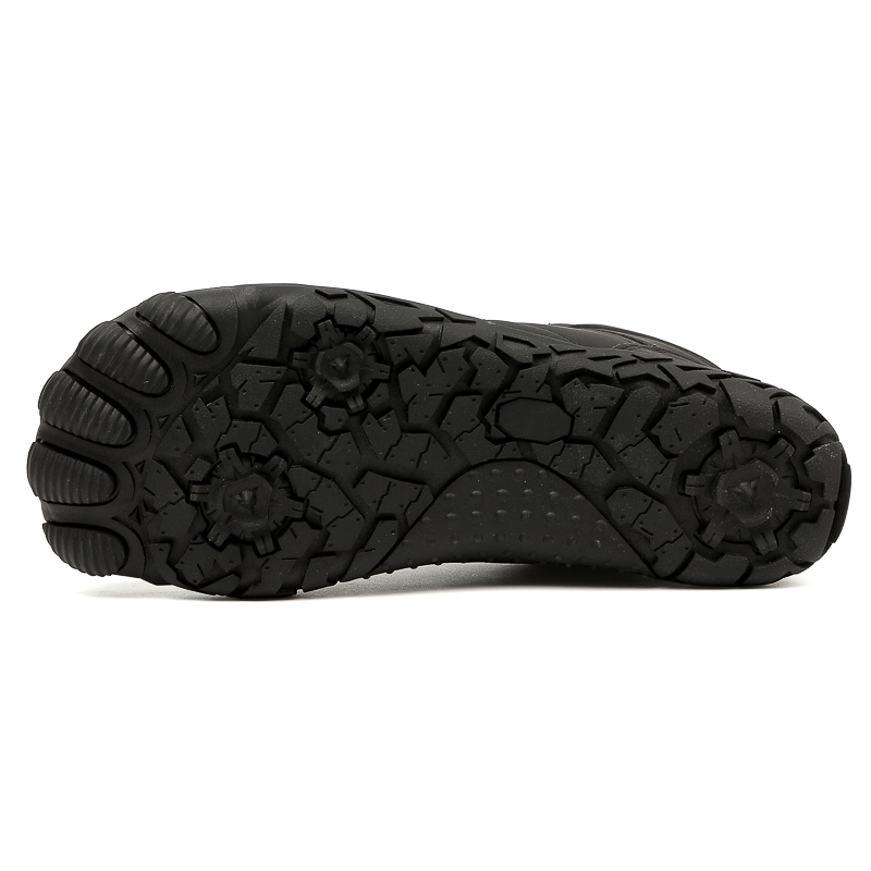 Men's Elastic-Lace Winter Barefoot Shoes – Extra Wide Toe Box, Warm Fleece Lining, Orthopedic Support, Waterproof & Lightweight, Anti-Slip Sole