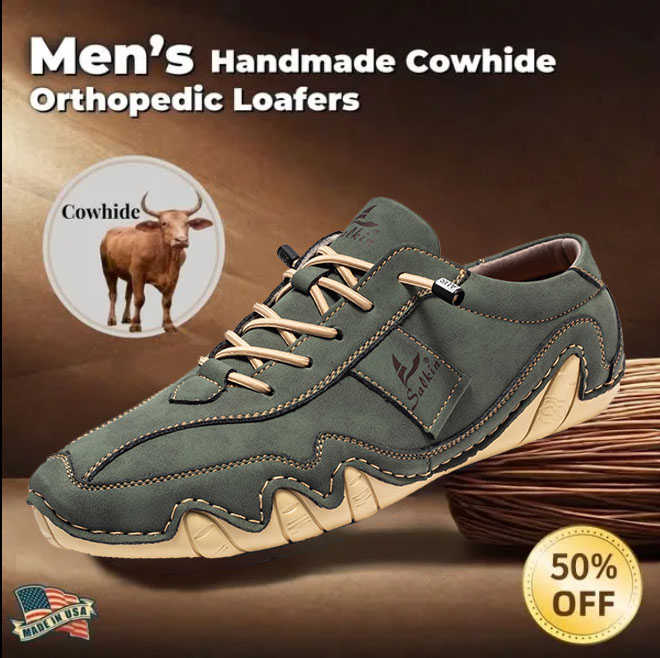 Last day 70% off 🔥⏱️Halloween sale⏱️🔥Men's genuine calfskin slip-on loafers