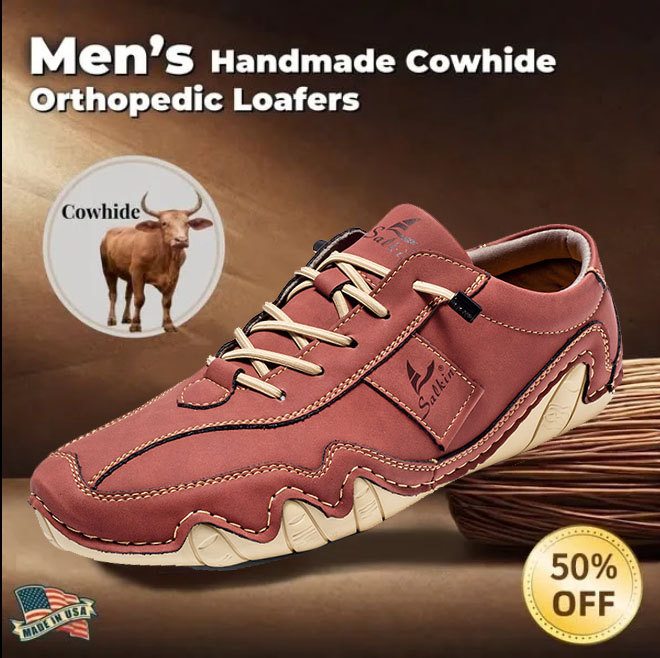 Last day 70% off 🔥⏱️Halloween sale⏱️🔥Men's genuine calfskin slip-on loafers