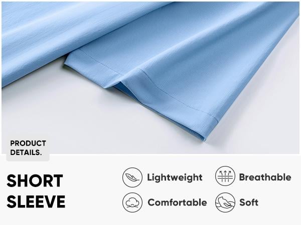 ⚡Hot Sales 49% OFF🔥Mens Muscle Fit Dress Shirts Casual Button Down Shirt Short Sleeve Wrinkle-Free Shirts