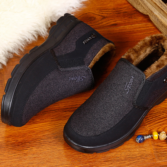 MEN'S COMFORTABLE WOOL PLUSH ORTHOPEDIC SNOWPROOF COTTON SHOES