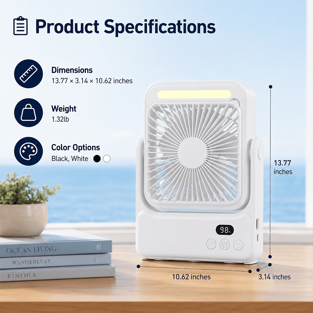 💫Magnetic Cruise Approved Fan with Night Light