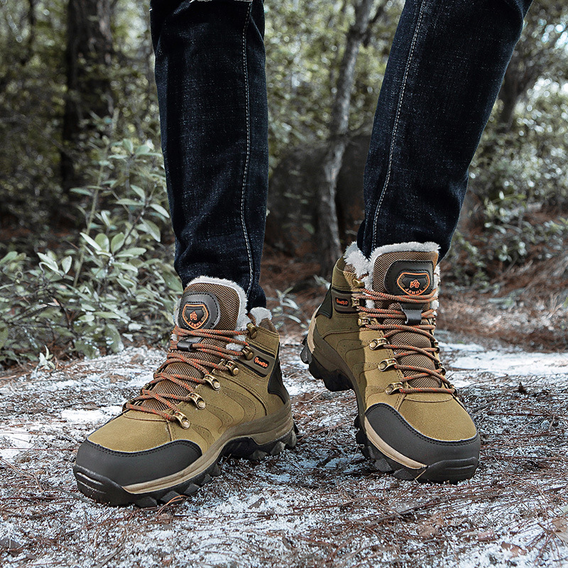 MEN'S WIDE FOOT COMFORT SPORT HIKING SHOES WITH ARCH SUPPORT AND SHOCK ABSORPTION