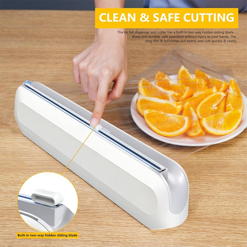 Aluminum Foil & Plastic Wrap Dispenser with Cutter