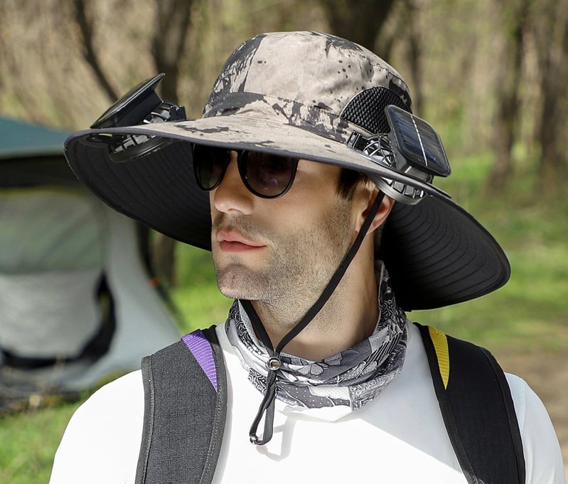 🔥EARLY SUMMER SALE 49% OFF⚡- Outdoor Wide Brim Sun Hat With Solar Fan