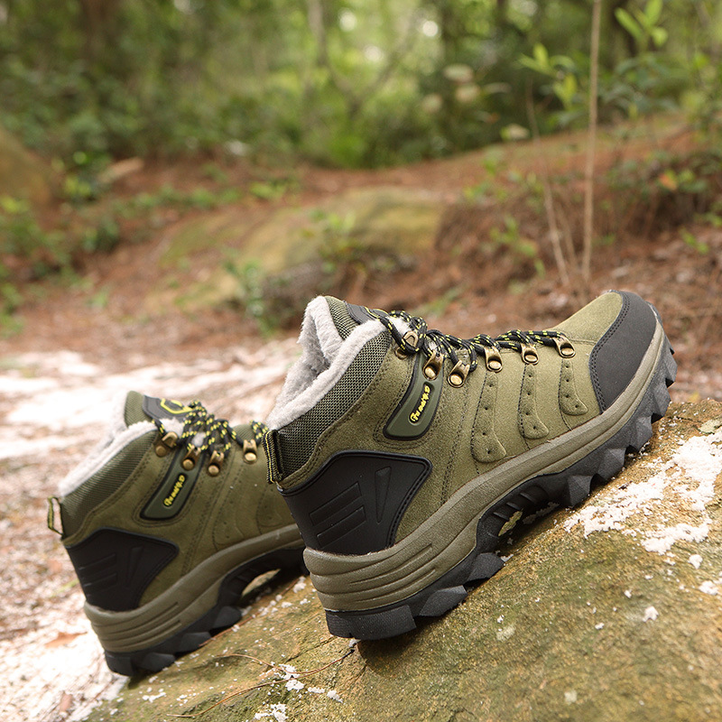 MEN'S WIDE FOOT COMFORT SPORT HIKING SHOES WITH ARCH SUPPORT AND SHOCK ABSORPTION