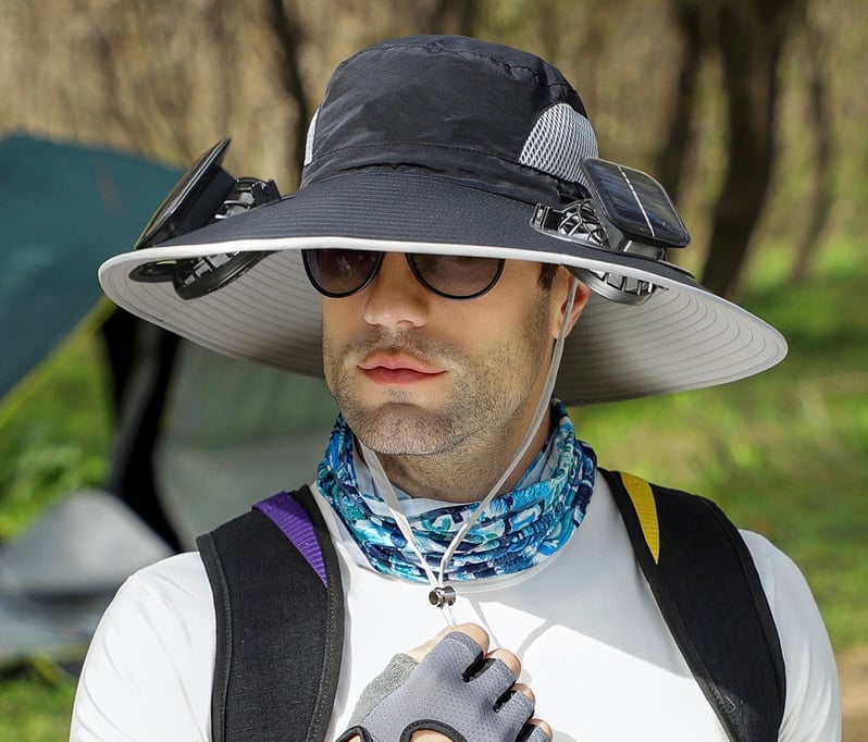 🔥EARLY SUMMER SALE 49% OFF⚡- Outdoor Wide Brim Sun Hat With Solar Fan