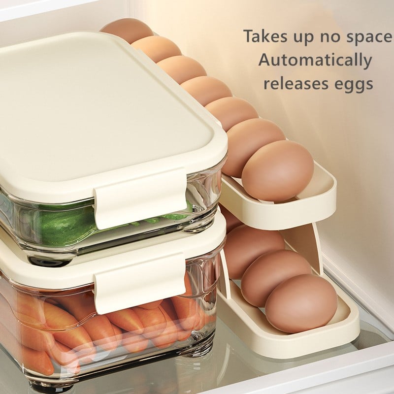 ⏰LAST DAY - 43% OFF👉New Automatic Roll-Down Double-layer Egg Dispenser