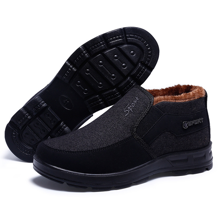 MEN'S COMFORTABLE WOOL PLUSH ORTHOPEDIC SNOWPROOF COTTON SHOES