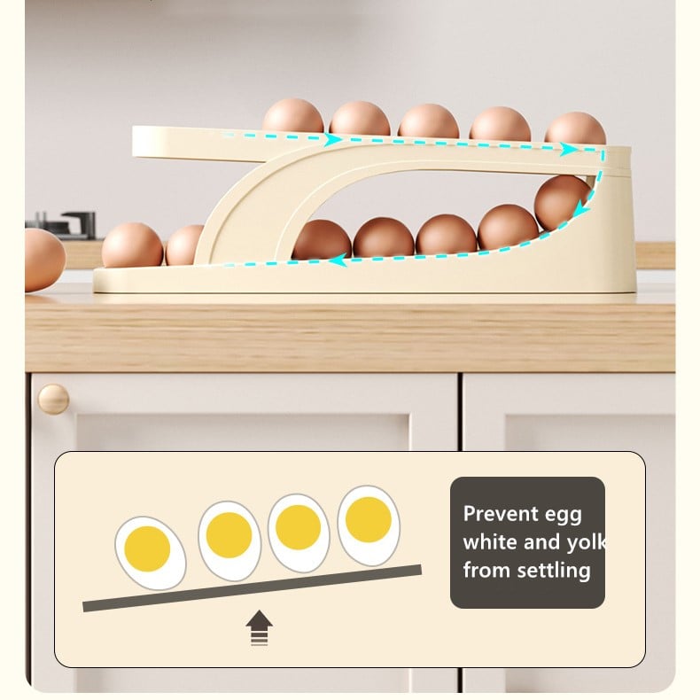 ⏰LAST DAY - 43% OFF👉New Automatic Roll-Down Double-layer Egg Dispenser
