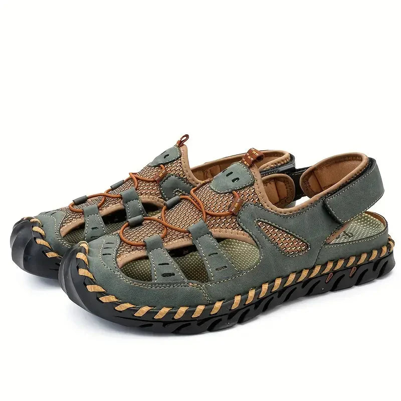 Early Summer Kickoff -50% OFF🎁 Closed-Toe Orthopedic Slip-on Shoes, Outdoor Leather Sandals