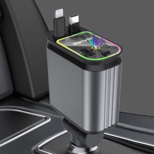 120W 4-in-1 Car Phone Charger with Starlight