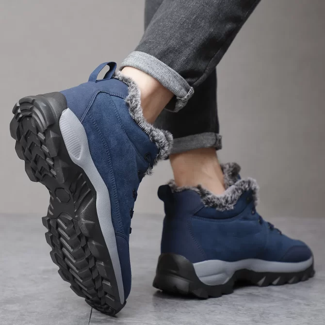 Men's Warm Fleece Snow Boots Waterproof Non-Slip Orthopedic Support Winter Boots (Medical Certification®️)