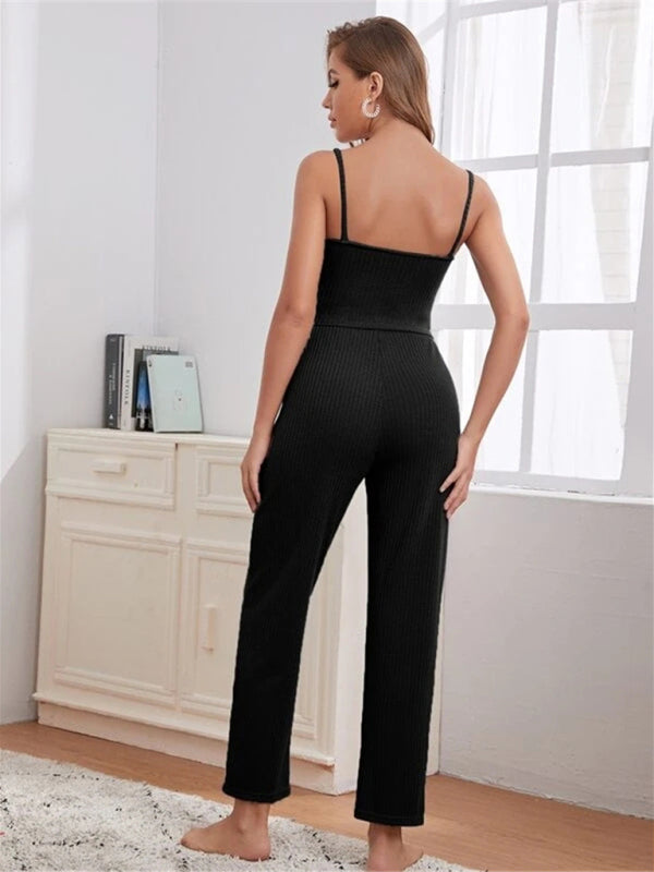 Women's Waffle Knit Loungewear Three Piece Set