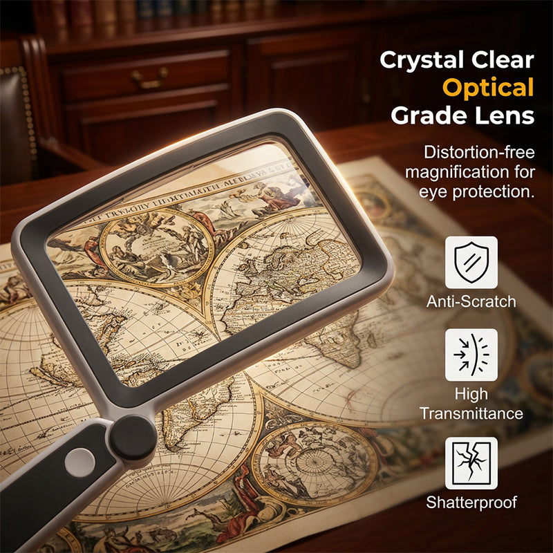 🔥Limited-time offer-50% OFF🔥Folding Handheld Magnifying Glass with Light for Reading