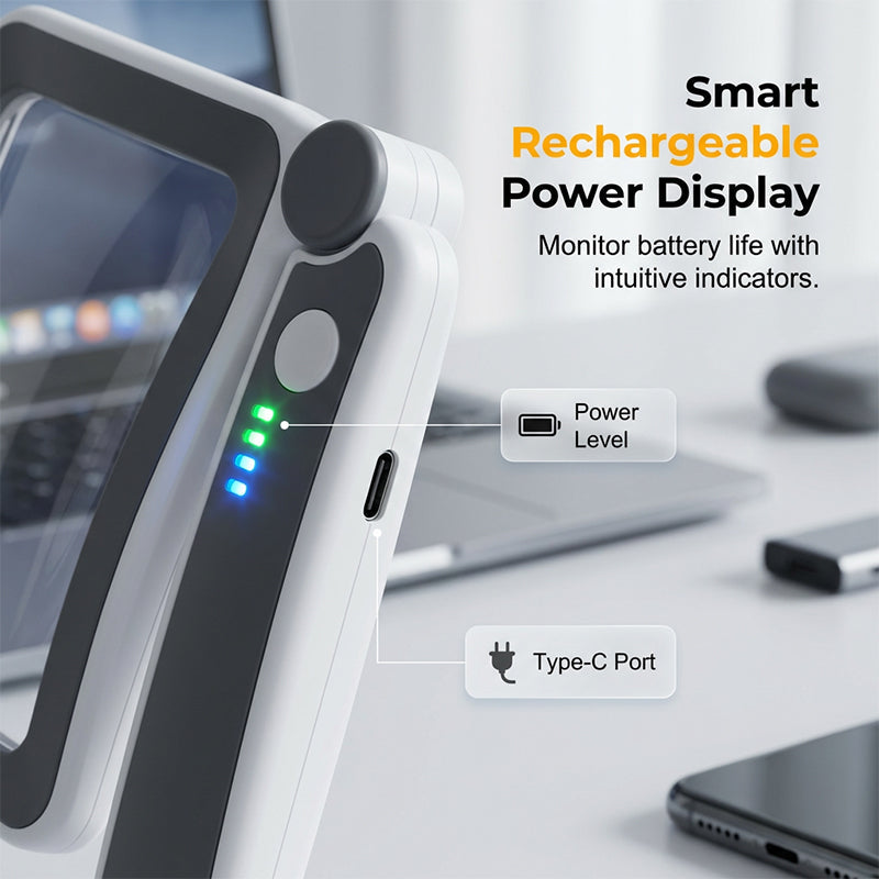 🔥Limited-time offer-50% OFF🔥Folding Handheld Magnifying Glass with Light for Reading