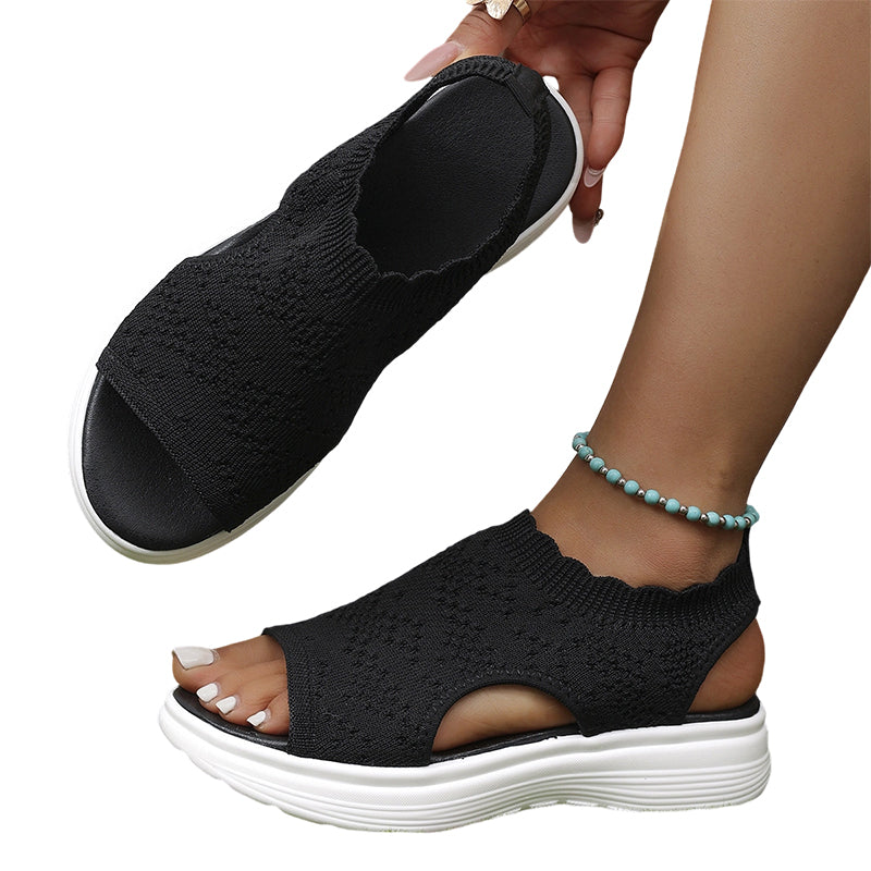 ⏳LAST DAY SALE ONLY ＄32.99!!🔥🔥Women's Breathable Knit Platform Sandals