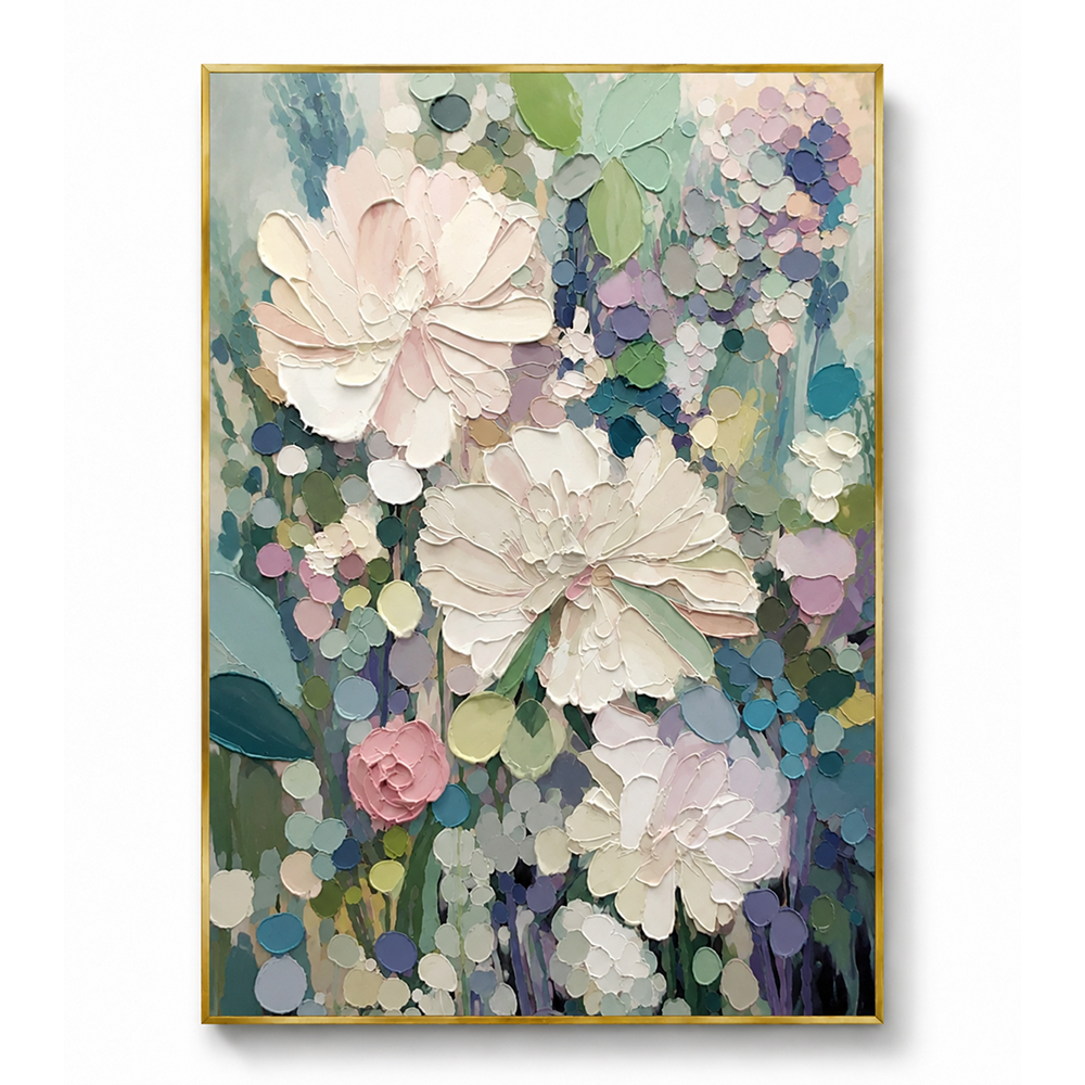 Texture Painting Art – Textured Wildflower Garden